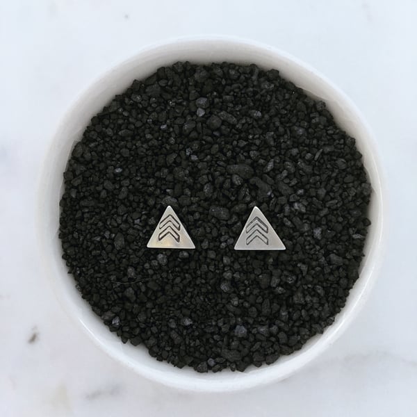 Image of Triangle Studs in Sterling Silver