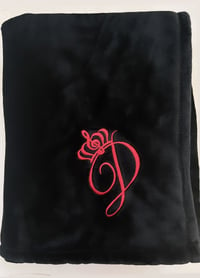 Image 1 of "D" Logo (by itself) Embroidered Blankets 50x60" (Allow 1-2 weeks to make + ship)