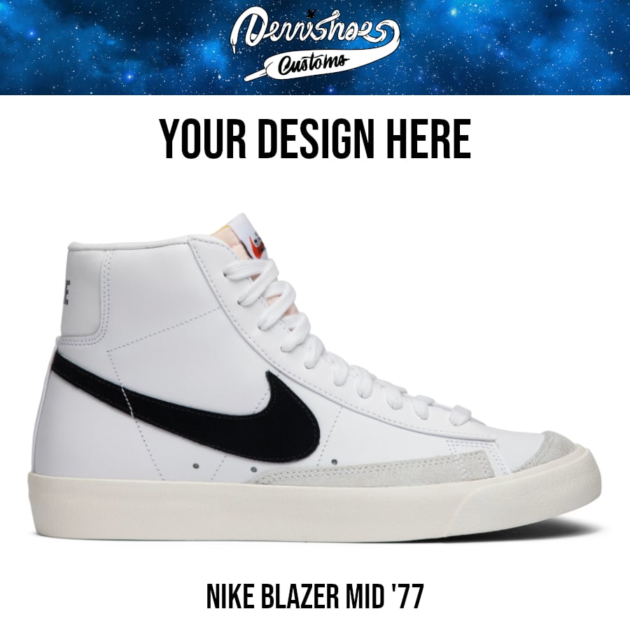 Image of Custom Hand Painted Made To Order Nike Blazer Mid '77 Vintage Shoes (Men/Women)