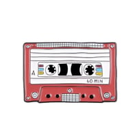 MIX TAPE PIN - 60 MIN BURGUNDY