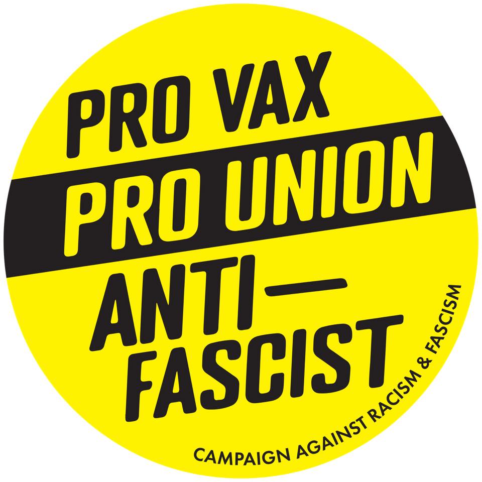 Image of Pro Vax, Pro Union, Anti-Fascist sticker pack (10 stickers)