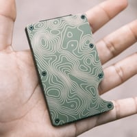OD Green Topography Metal Wallet