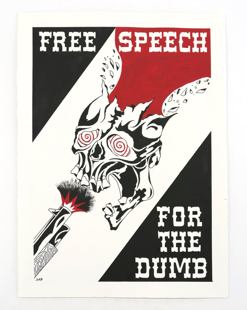 Image of SpiderXdeath 'Free Speech' - Original artwork 2021