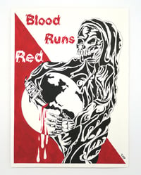 Image 1 of SpiderXdeath 'Blood Runs Red' - Original artwork 2021