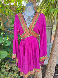 Image 12 of Mykonos Glitter wrap dress -hot pink 8-12