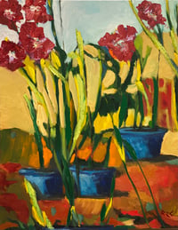 Image 1 of Sold. Three Blue Pots