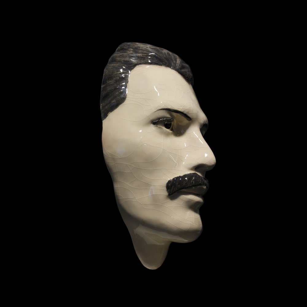 Freddie Mercury Painted Ceramic Face Mask