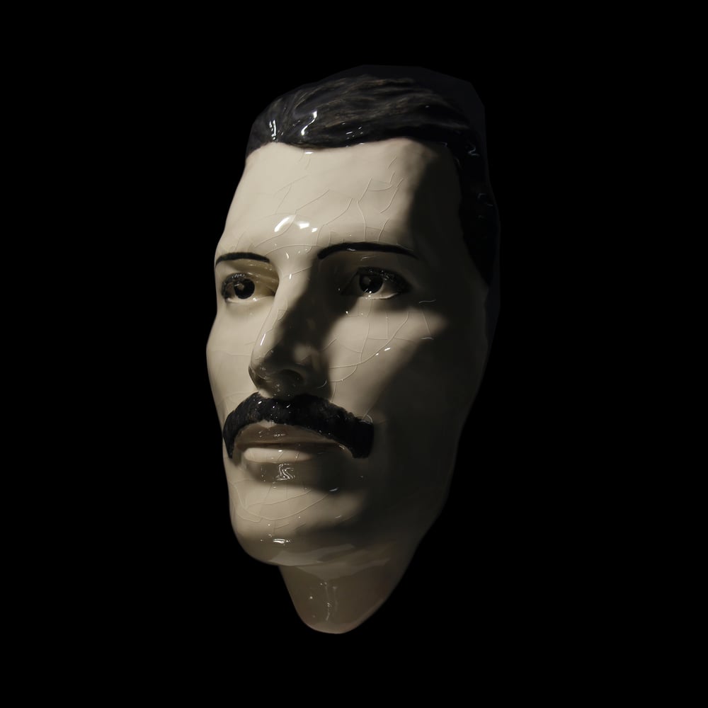 Freddie Mercury Painted Ceramic Face Mask