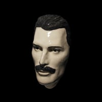 Image 1 of Freddie Mercury Painted Ceramic Face Mask