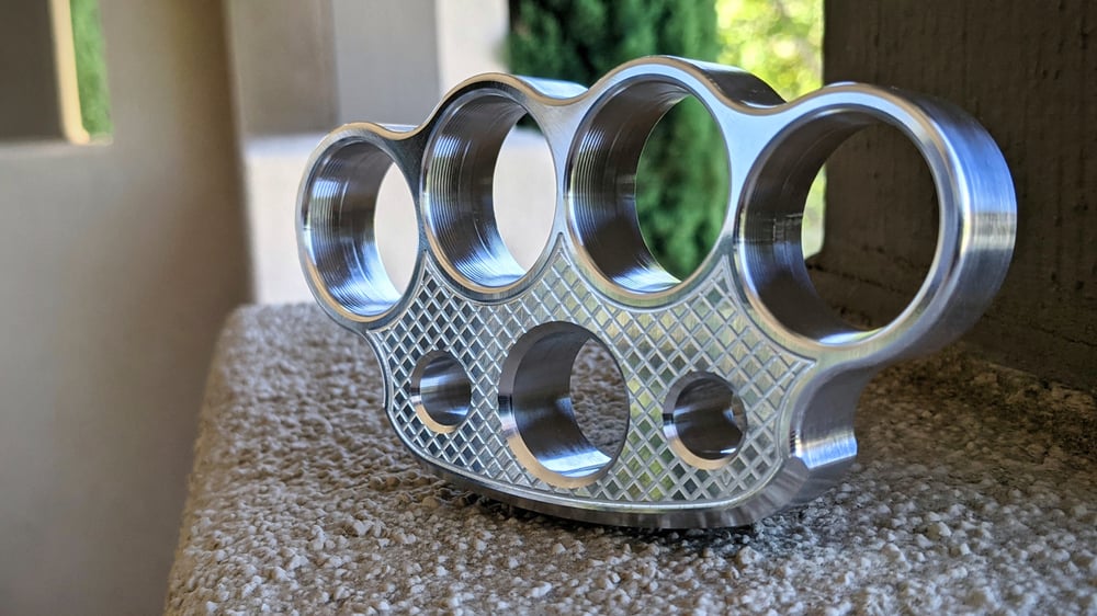 Image of Checkered 6061-t6 Full Size Paperweight 3/4 Inch Thick