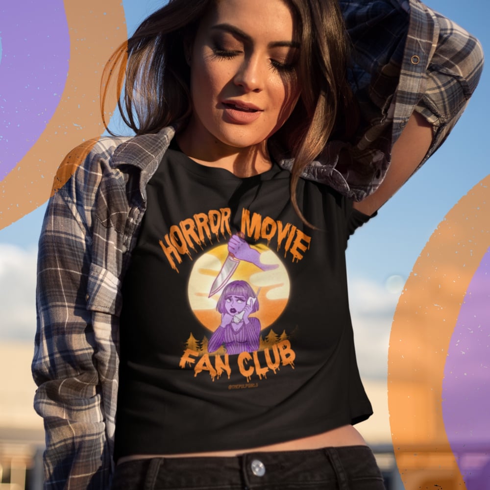 Image of HORROR MOVIE FAN CLUB CROP TOP