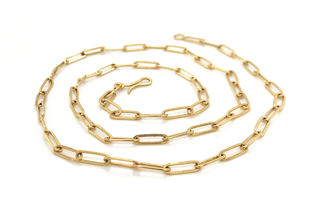 Image of Handmade Paperclip 18k Chain