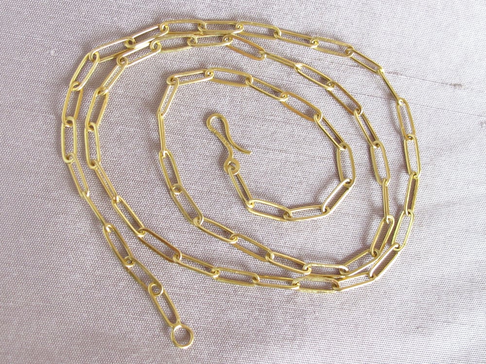 Image of Handmade Paperclip 18k Chain