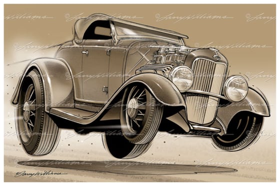 Image of "Roadster Trip" Print: 18 x 12"