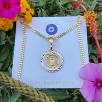 Image 1 of     Virgin Mary Necklace - Tri-Color 