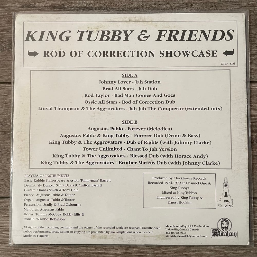 Image of King Tubby & Friends - The Rod of Correction Showcase Vinyl LP