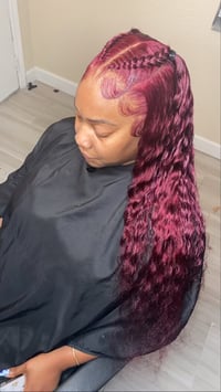 HD Front Lace Wig Burgandy