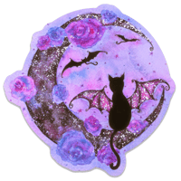 Image 3 of Batty Cat Sticker