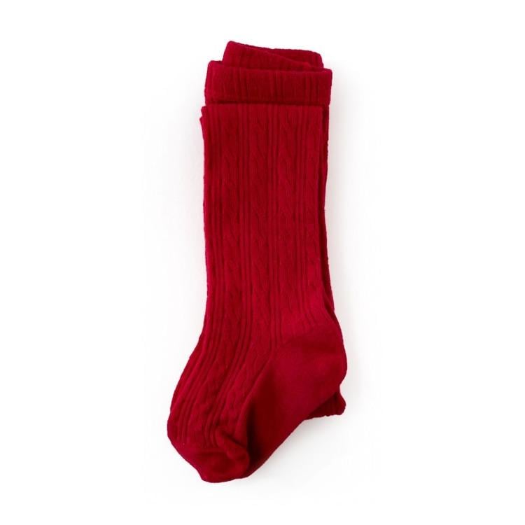 Image of True Red Cable Knit Socks