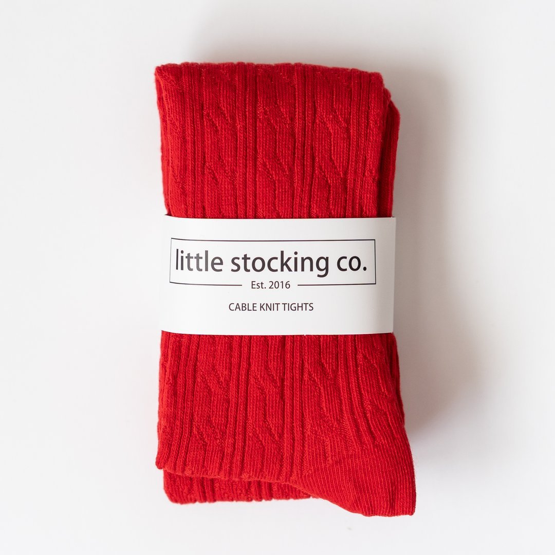 Image of True Red Cable Knit Socks