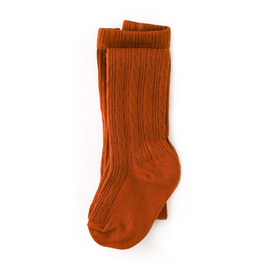 Image of Pumpkin Spice Cable Knit Tights