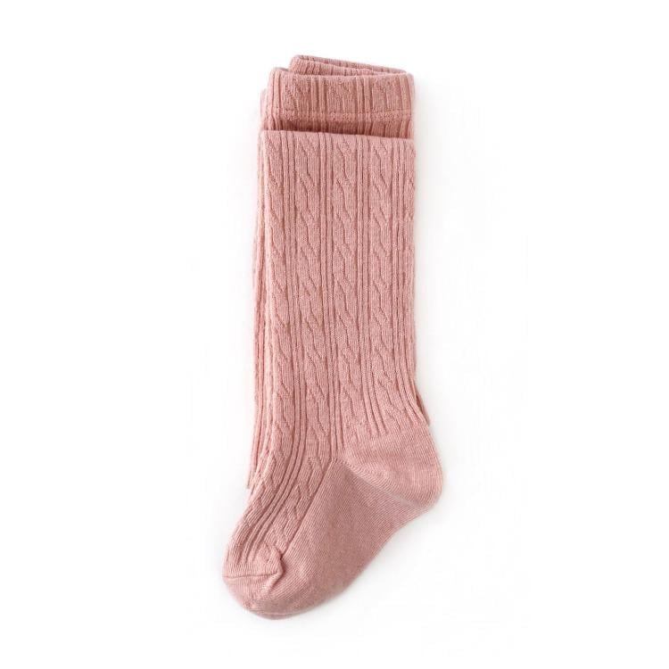 Image of Blush Pink Cable Knit Socks