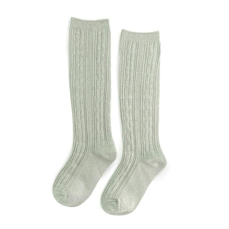 Image of Sage Cable Knit Knee Highs