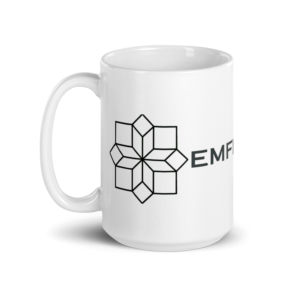 EMF Broadcast White glossy mug