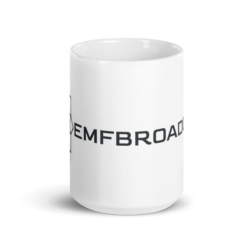 EMF Broadcast White glossy mug