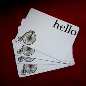 Image of Hello there! Lovely set of four notecards #1