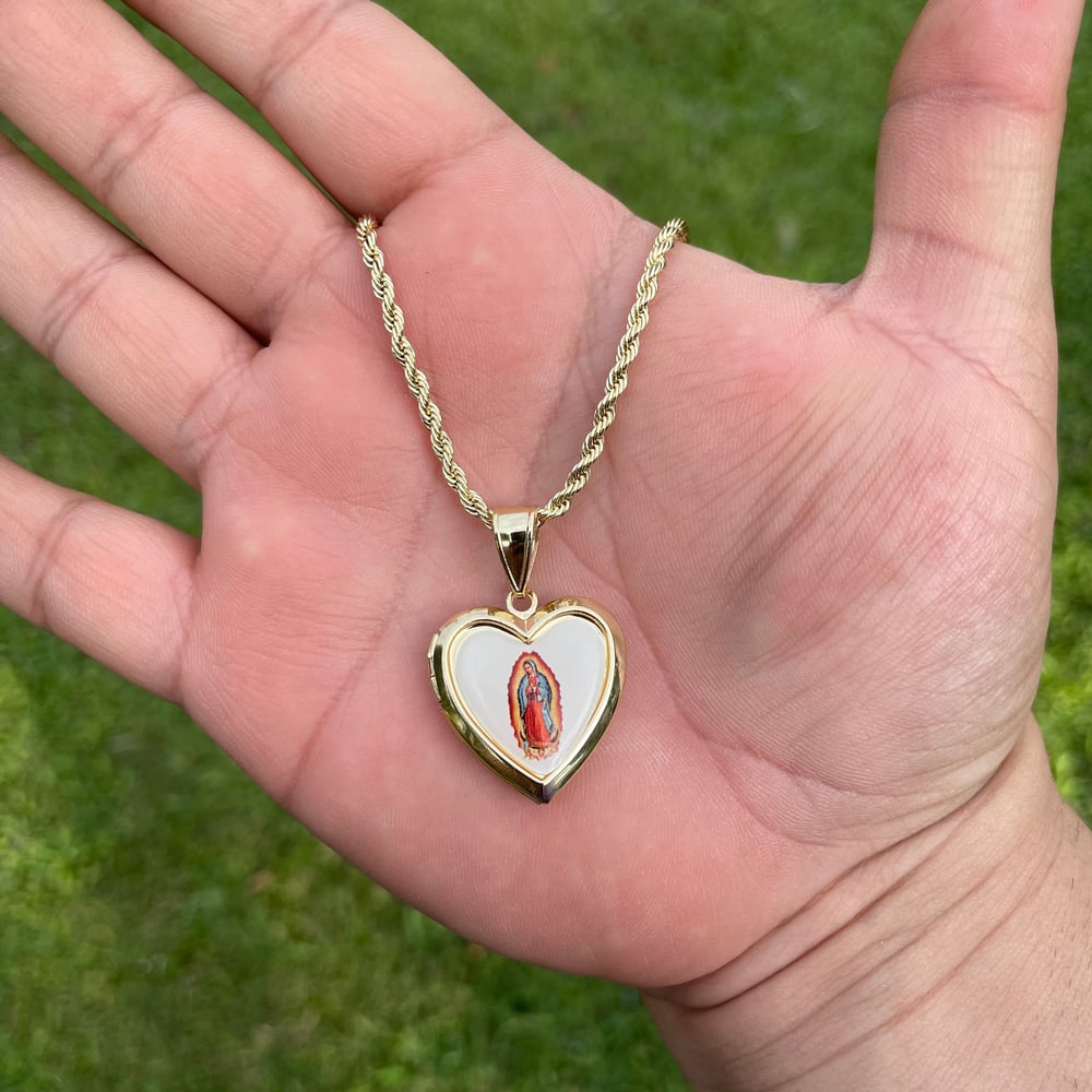 Virgen De Guadalupe Locket Necklace