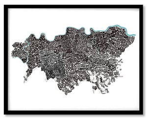 Image of South London Type Map - All Boroughs