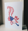 Axolotl birthday card (4 pack)