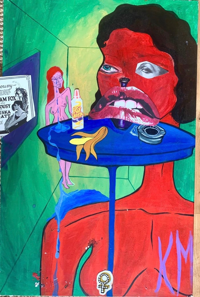 Image of WOMAN, COUNTING, CRYING AND EATING A BANANA, Kim McCuaig (2020)