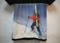 Image 2 of Ice Climb Skier Black Tee Shirt