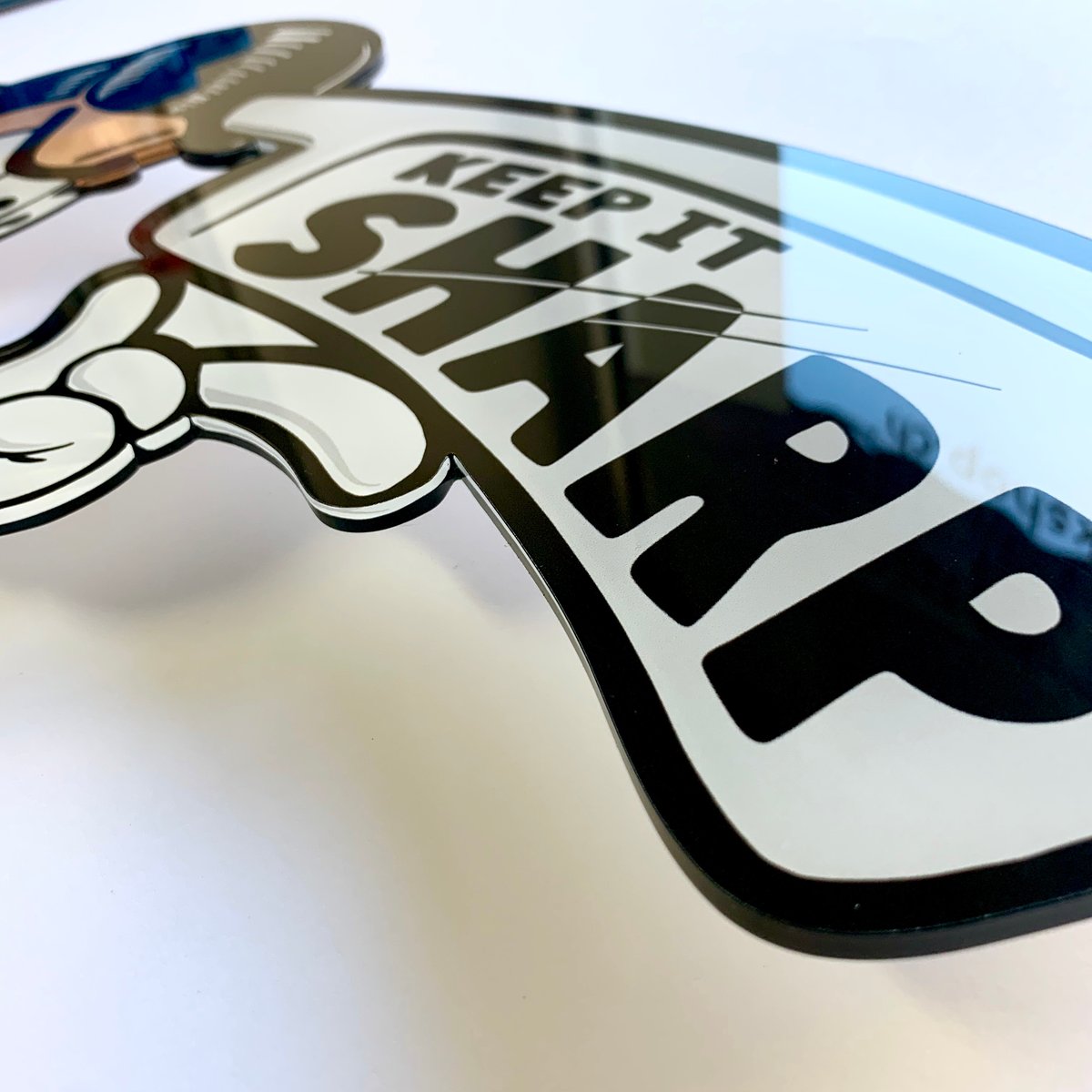 Image of ,,Keep It Sharp'' Plexiglas Cut