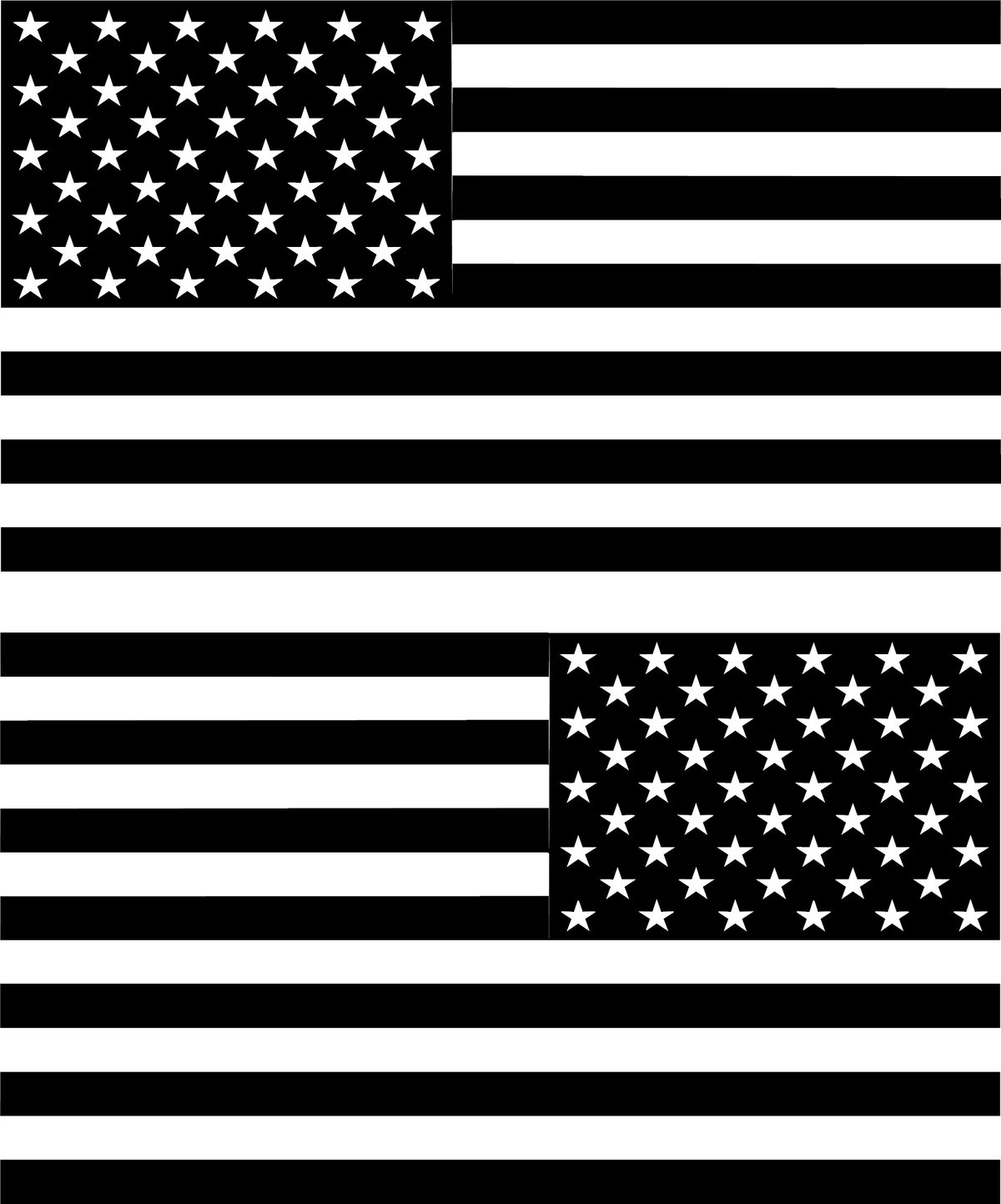 Image of USA Flag Decal Set 