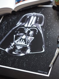 Image 4 of 1977 Star Wars Trilogy Darth Vader Helmet Fine Art Print