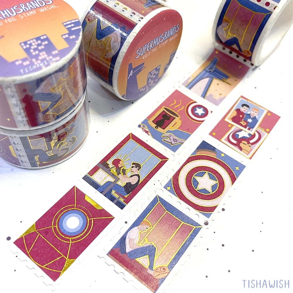 [Washi Tape] Superhusbands Gold Foil Stamp Washi Tape