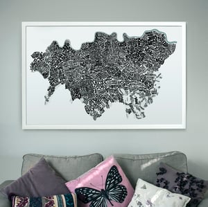 Image of South London Type Map - All Boroughs