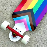Image 1 of Progress Pride Flag Drop Down Longboard