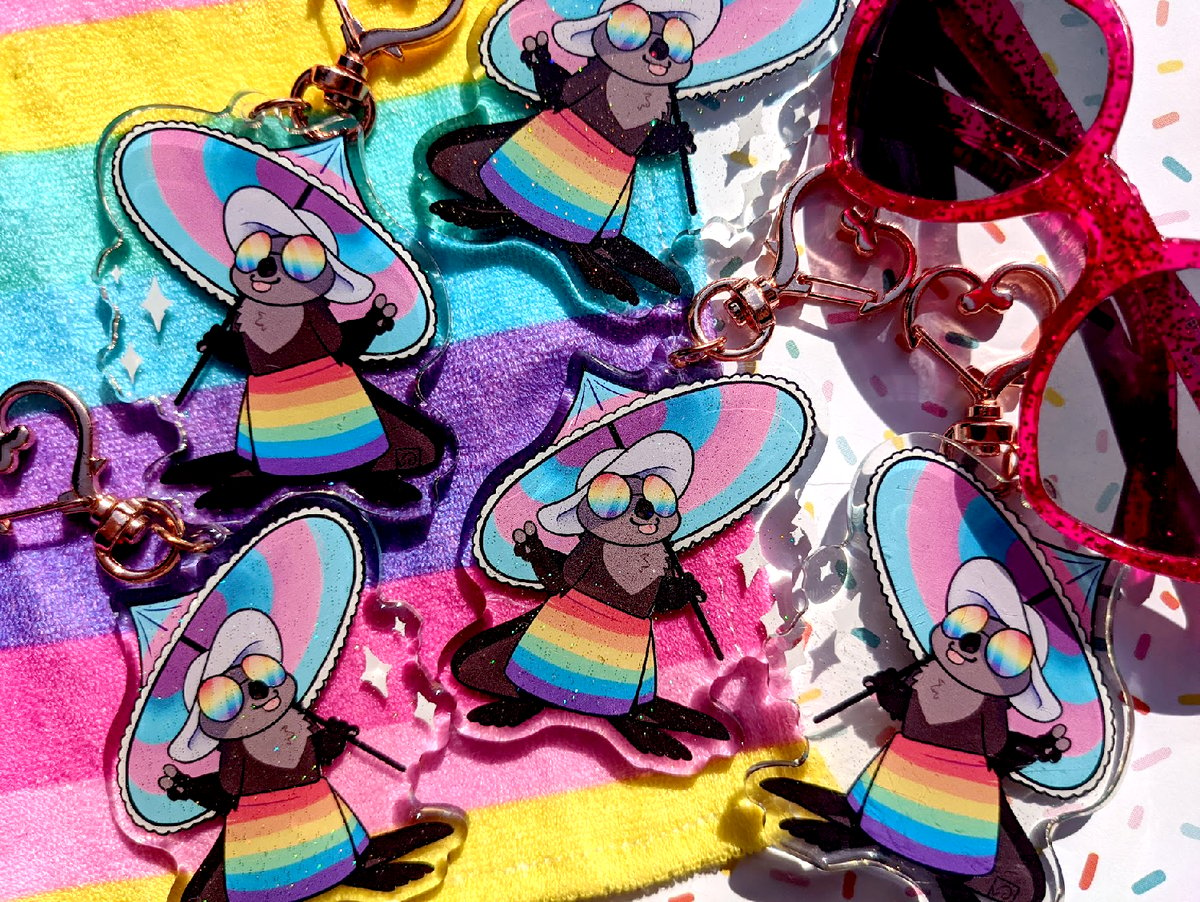 Image of Pride Otter Keychain 