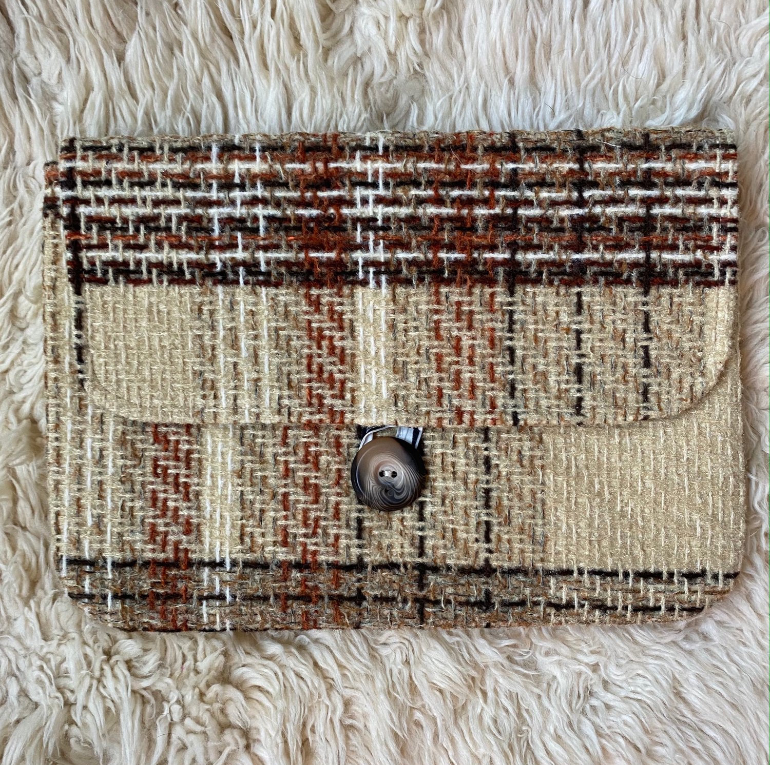 Image of Oh So Hollywood Clutch in Muted Plaid 