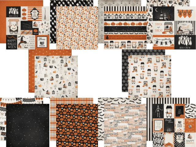 Carta Bella Paper - Halloween Collection - 12 x 12 Paper Pack - Solids