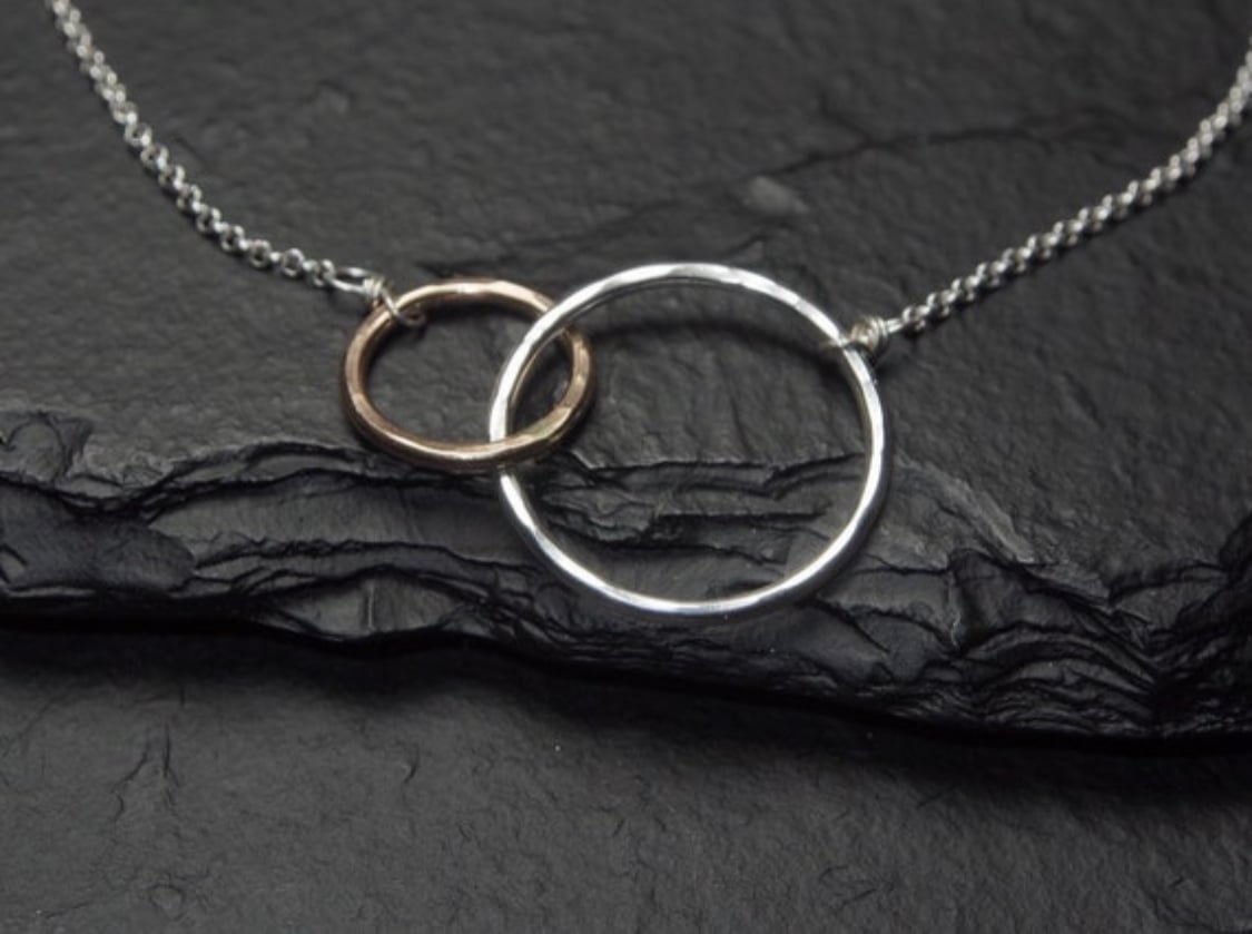Buy Mother Daughter Necklace 925 Sterling Silver Mother to Daughter Necklace  2 Infinity Circles Mother's Day Jewelry Mom Birthday Gifts From Daughter to Mom  Necklaces for Women Teen Girls Simple Pendants Jewelry