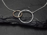 goldfill and sterling silver mother daughter necklace 