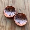 ORIGIN STORY: domed recycled copper handstamped earrings