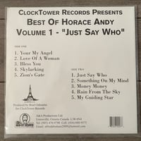 Image 2 of Horace Andy - Best of Horace Andy "Just Say Who" Vol. One Vinyl LP