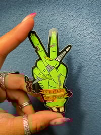 Image 2 of In E-Files We Trust Zombie Hand Vinyl Sticker