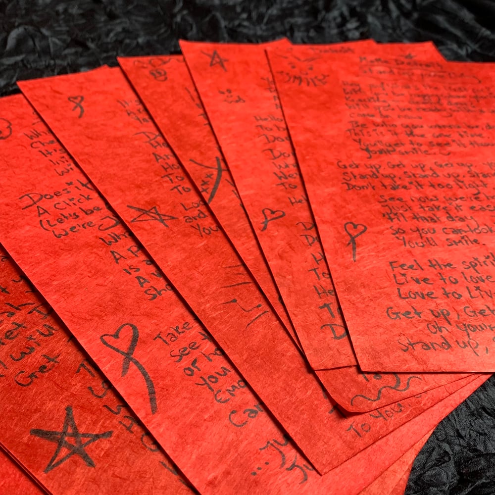 Image of Handwritten Lyric Sheets